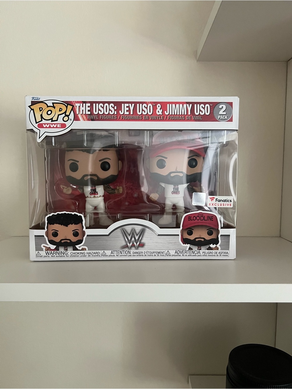 Funko Pop WWE The Usos 2-Pack Vinyl Figures - White & Red Accents